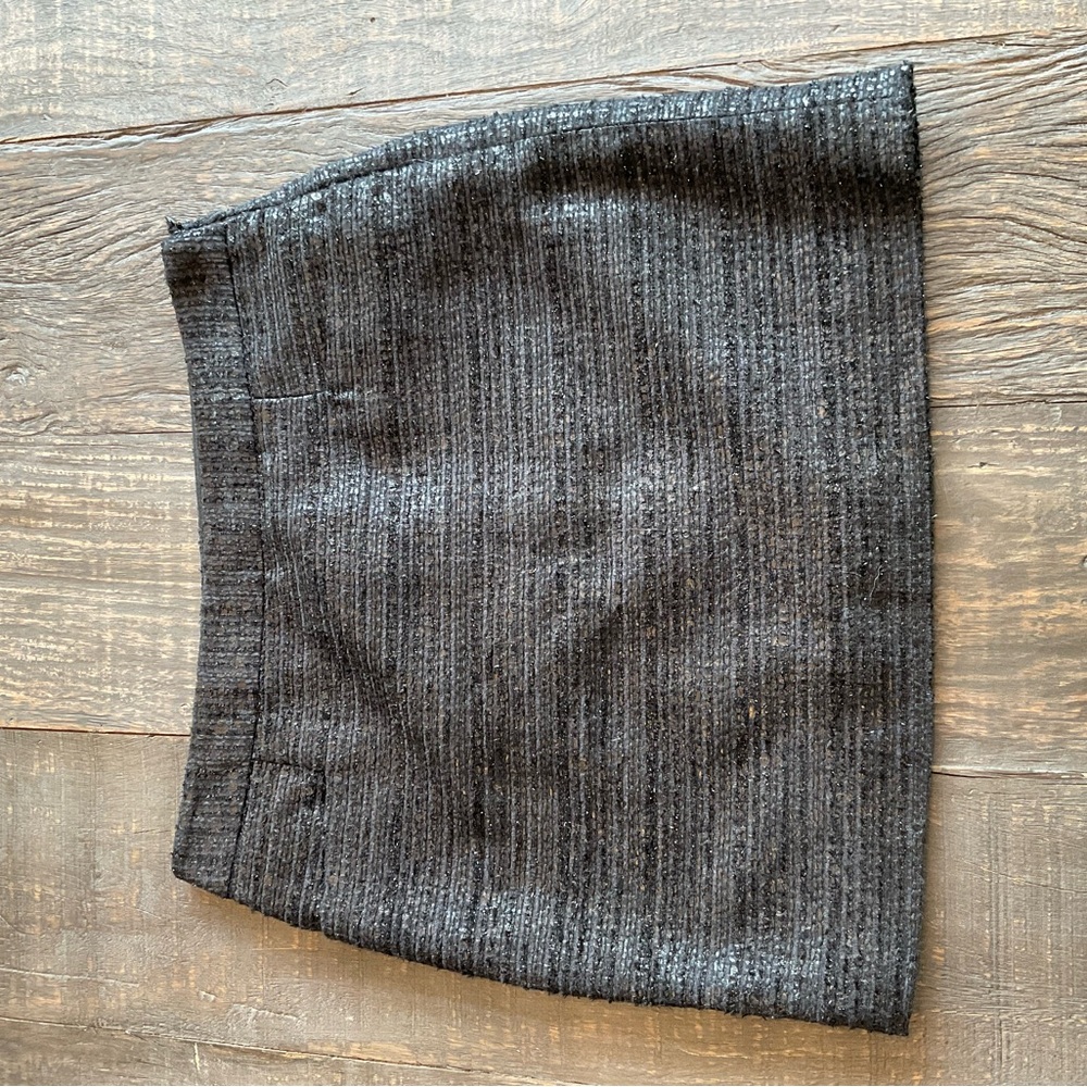Vintage “The Limited” Black Tweed Textured Mini Skirt, Size 2